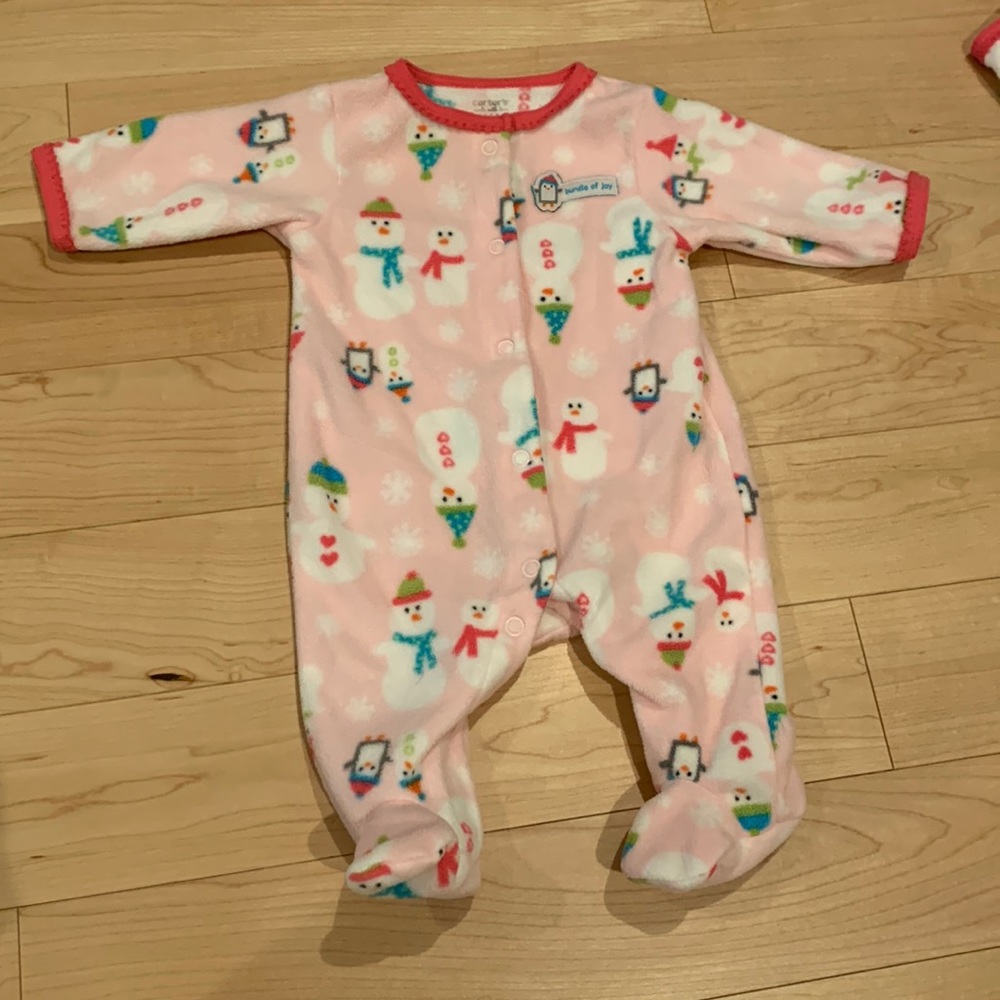 Carters pink pajama onsie(s)
